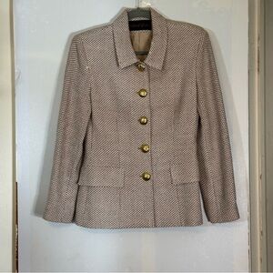 Vintage Betty Reiter Chic Tweed Jacket with Gold Buttons